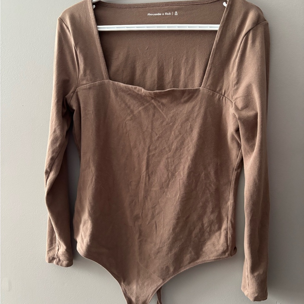 Brown Long Sleeve Abercrombie Bodysuit